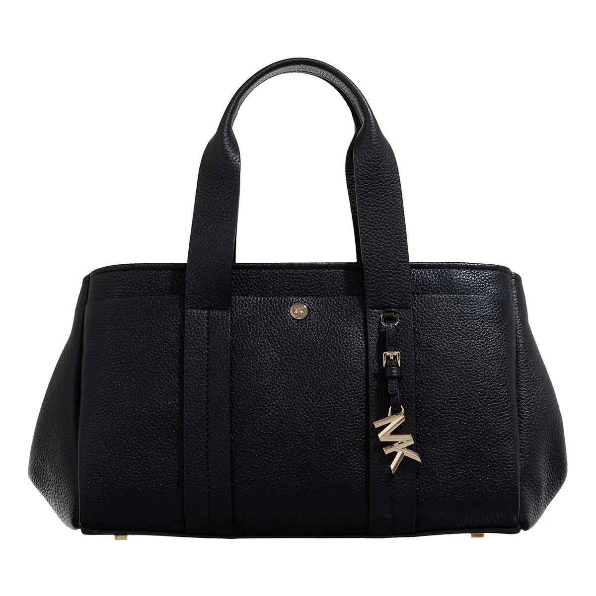 Michael Kors Romee Black Leather Satchel 2001-A0542941