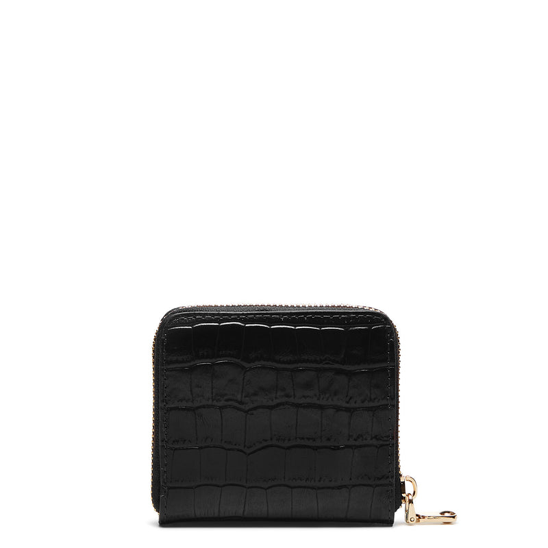 Isabel Bernard Honoré Jules Zwarte Croco Ritsportemonnee IB23107-zoom-