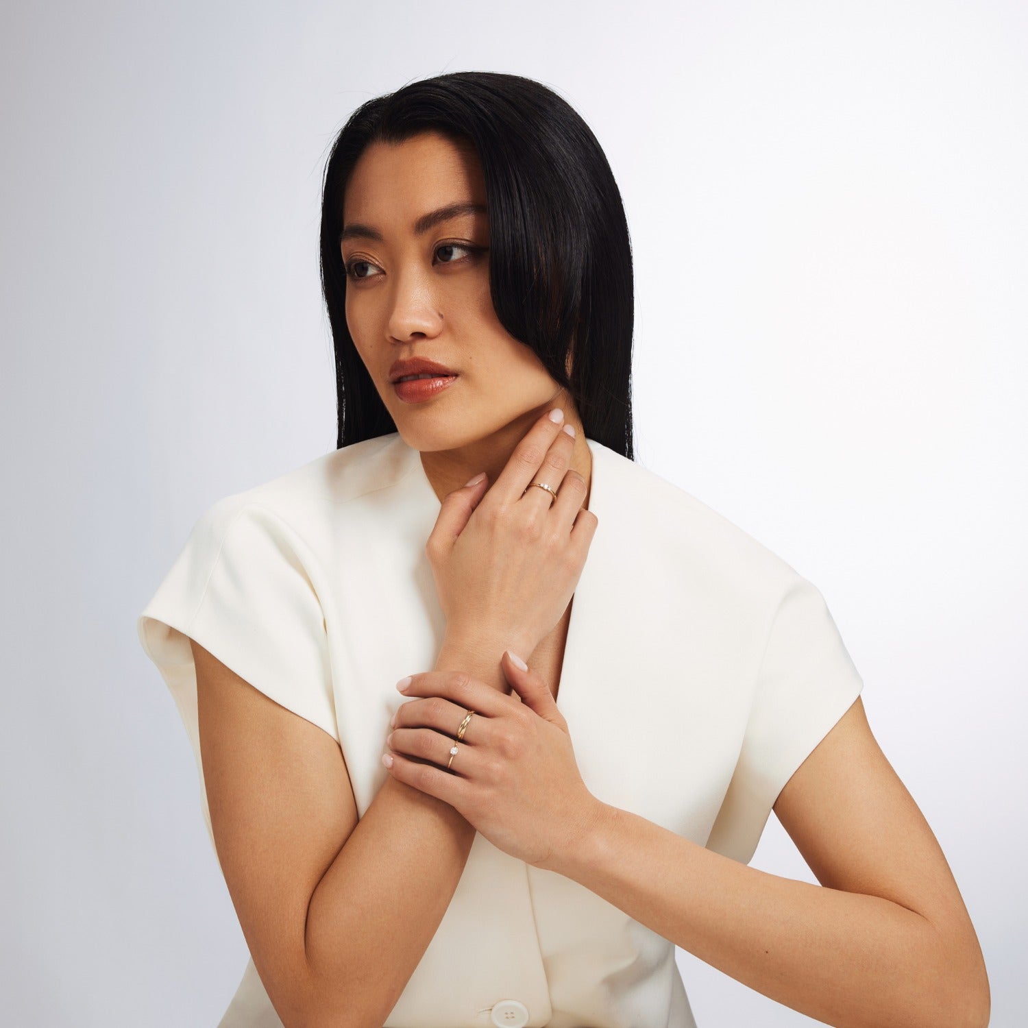 Isabel Bernard Rivoli Méline 14 Carat Golden Trinity Ring IB330078-60