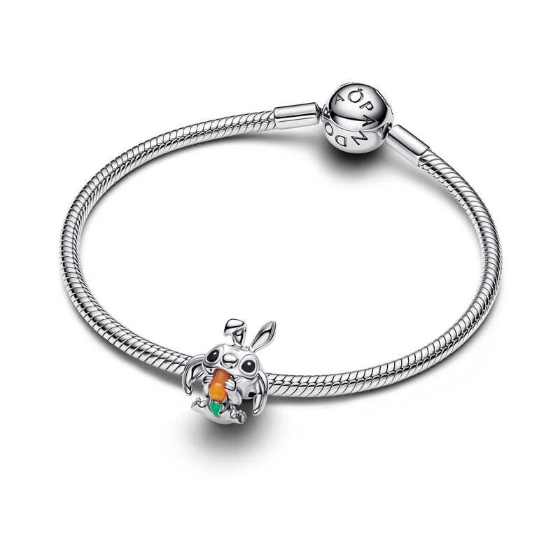 Pandora Disney 925 Sterling Silver Disney Stitch Easter Bunny Charm 794498C01-zoom-