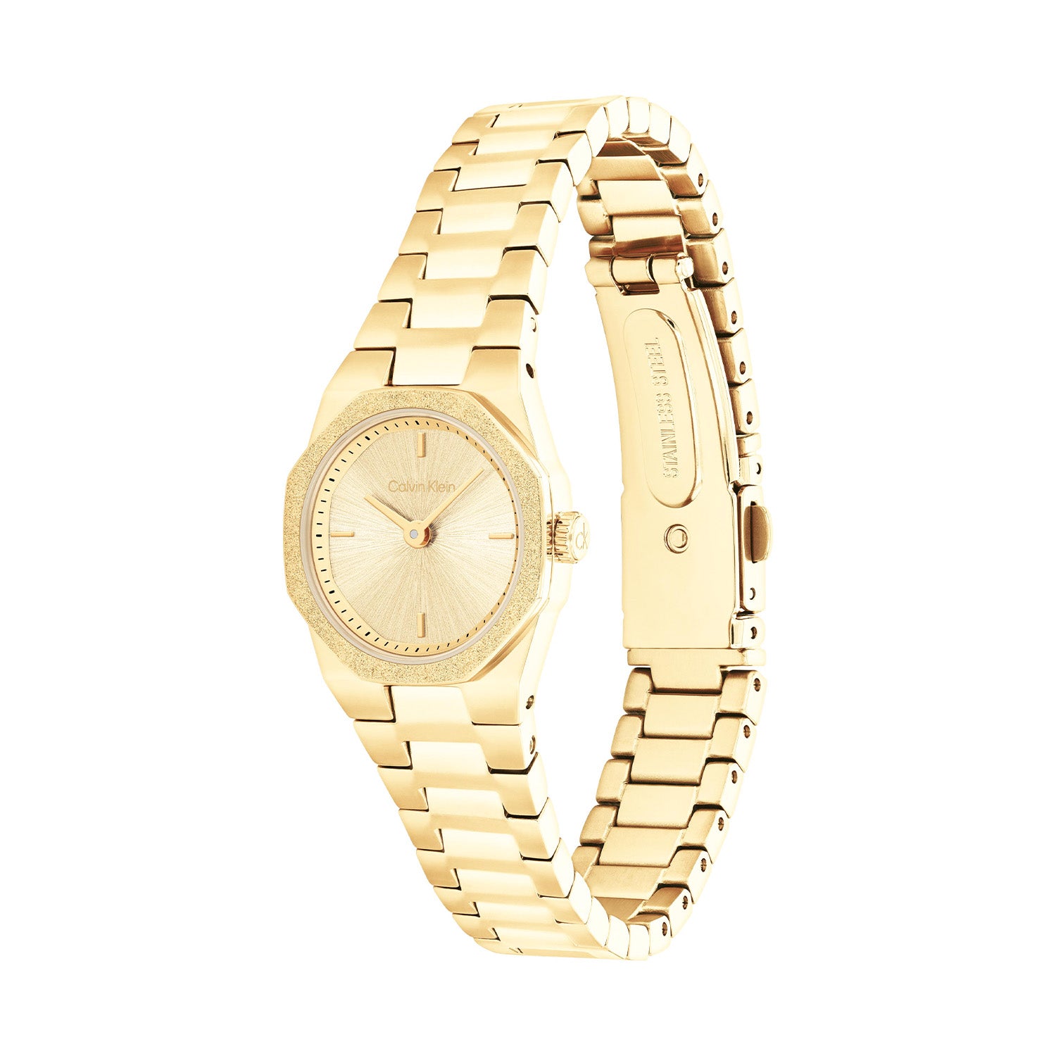 Calvin Klein Geometric Elegance Goudkleurig Dames Horloge 2002-CK25100142