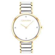 Calvin Klein Minimalistic T-bar Wit Dames Horloge 2002-CK25200134