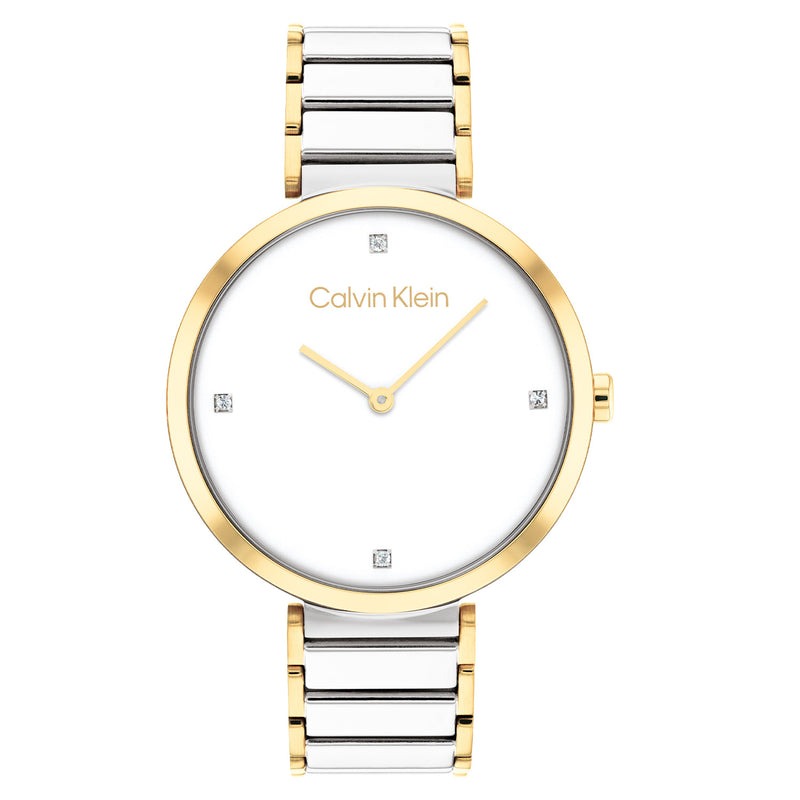 Calvin Klein Minimalistic T-bar Wit Dames Horloge 2002-CK25200134-zoom-