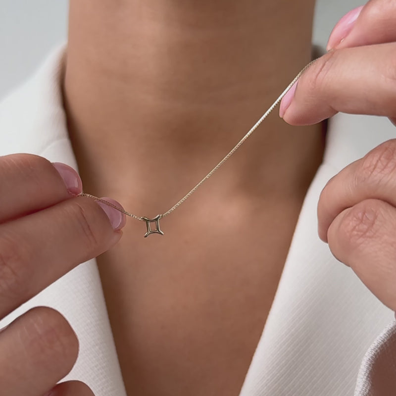 Isabel Bernard Étoiles d’Or Gemini 14 Carat Gold Venetian Necklace With Horoscope IB340180-zoom-