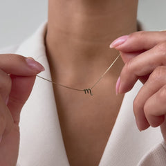 Isabel Bernard Étoiles d’Or Scorpio 14 Carat Gold Venetian Necklace With Horoscope IB340185